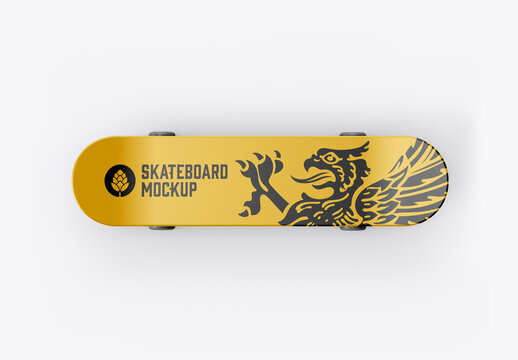 Glossy Skateboard Mockup
