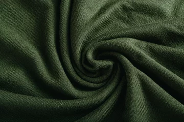Poster Dark green cashmere fabric close up. © Galina Atroshchenko