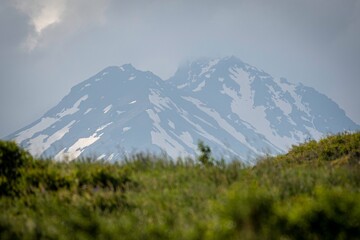 Fototapeta premium Beautiful Ararat Mountain view and surrounding landscape- the symbol of Armenia culture and pride