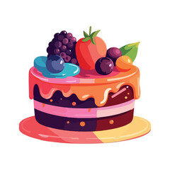 Sweet gourmet dessert with fresh berry fruit