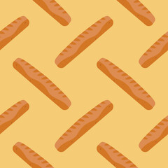 bread seamless pattern vector illustration isolated on color background