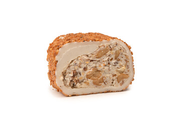 Sweet roll with nuts, turkish sweets.