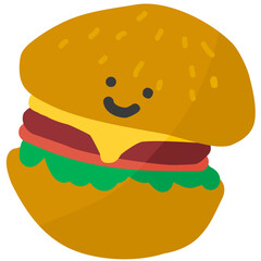 hamburger icon cartoon style