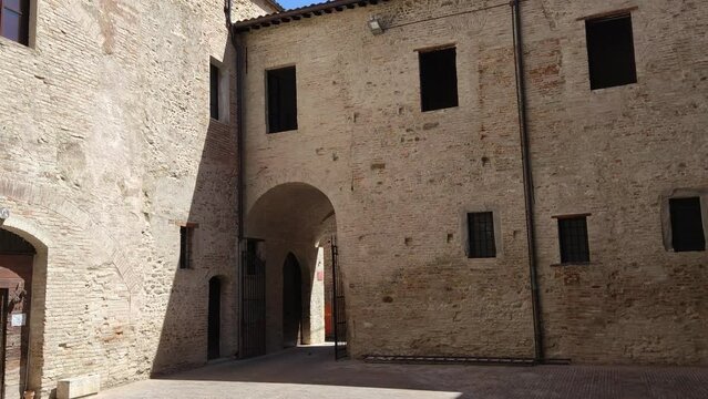 Edifici storici ad Urbania nelle Marche in Italia