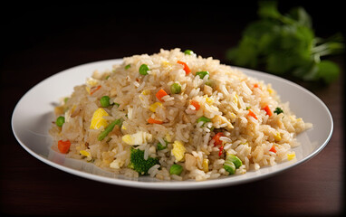 egg fried rice and vegetables