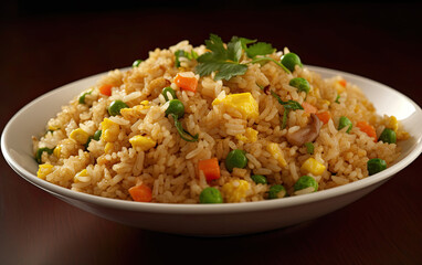 egg fried rice and vegetables