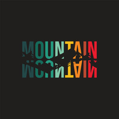 mountain hiking t shirt design. outdoor traveling graphic t shirt. mountain illustration.