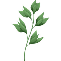 Obraz premium Greenery elements trees leaves.designed for digital use decoration, website, page and general digital work