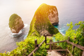 Beautiful coastline and turquoise sea on Bali island, Indonesia