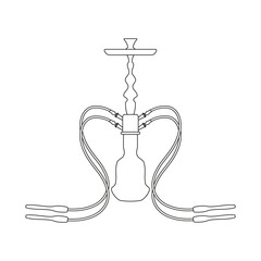 Hookah icon in the form of a flat pattern on a white background.