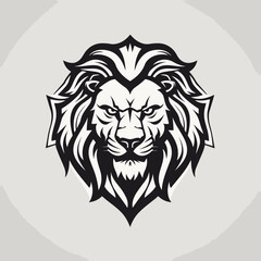 Lion logo Black and White