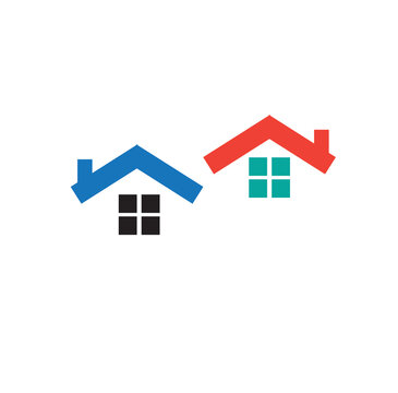 Vector minimalist building logo or real estate logo