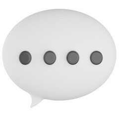 3d speech bubble isolates on white