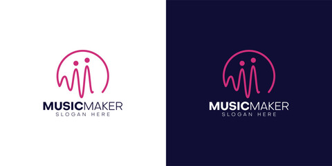 Original Melody Master Community Logo Templates For Music Maker  - obrazy, fototapety, plakaty