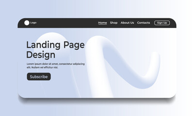 Modern website template for websites, landing page or apps.
