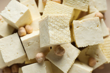 Traditional component of Asian cuisine - Tofu, bean curd