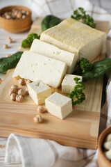 Traditional component of Asian cuisine - Tofu, bean curd