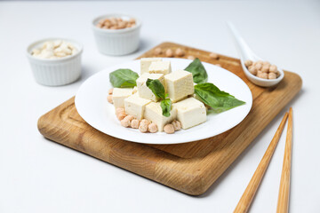 Traditional component of Asian cuisine - Tofu, bean curd