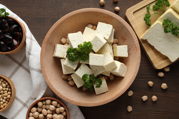Traditional component of Asian cuisine - Tofu, bean curd