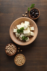 Traditional component of Asian cuisine - Tofu, bean curd