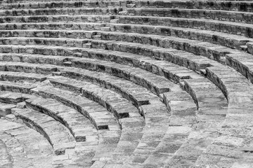 Ancient Stone Theater Seating - obrazy, fototapety, plakaty
