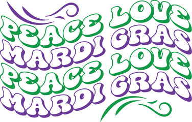 Retro Mardi Gras Svg