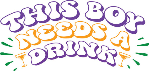 Retro Mardi Gras Svg