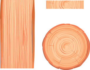 Wood texture on white backgroundю Vector EPS-10