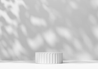 Abstract Minimal Modern White Podium Platform For Product Display Showcase 3D Rendering