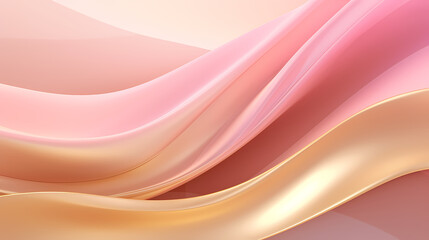 Abstract Pink Gold curve shapes background. luxury wave. Smooth and clean subtle texture creative design. Suit for poster, brochure, presentation, website, flyer. vector abstract design element