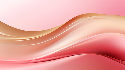 Abstract Pink Gold curve shapes background. luxury wave. Smooth and clean subtle texture creative design. Suit for poster, brochure, presentation, website, flyer. vector abstract design element