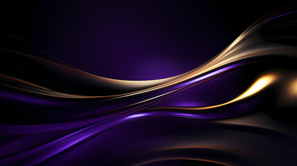 Abstract dark purple gold curve shapes background. luxury wave. Smooth and clean subtle texture creative design. Suit for poster, brochure, presentation, website, flyer. vector abstract design element