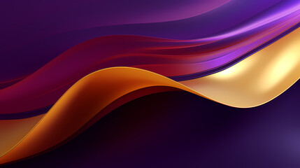 Fototapeta premium Abstract dark purple gold curve shapes background. luxury wave. Smooth and clean subtle texture creative design. Suit for poster, brochure, presentation, website, flyer. vector abstract design element