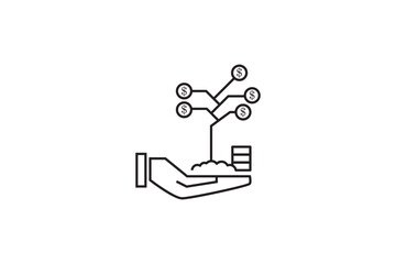 investment design icon line idea