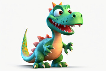 Fototapeta na wymiar a funny and cute 3d dinosaur