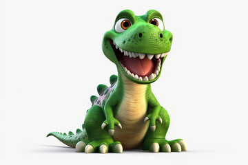 Fototapeta premium a funny and cute 3d dinosaur