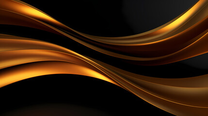 Abstract dark gold curve shapes background. luxury wave. Smooth and clean subtle texture creative design. Suit for poster, brochure, presentation, website, flyer. vector abstract design element