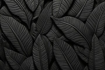 Dark leaf pattern background