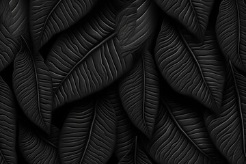 Dark leaf pattern background