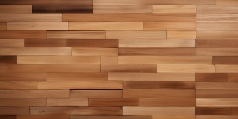 Brown wooden strip parquet maple texture background bannerr panorama. flooring