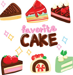 cake vector set 