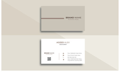 Business card, Business card template , Business card design, simple and eye-catching design, nude color card