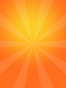 Vertical Orange gradient colour background with rays