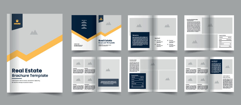 Real estate brochure templates, portfolio layout design