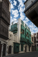 Obraz premium Al-Balad Historical area of Jeddah, the Gate to Makkah UNESCO world heritage site Saudi Arabia