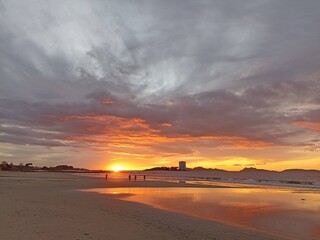 sunset on the beach