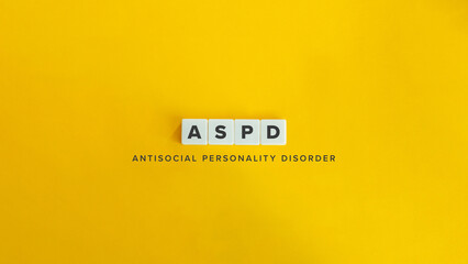 Antisocial personality disorder (ASPD) Banner and Concept Image. - obrazy, fototapety, plakaty