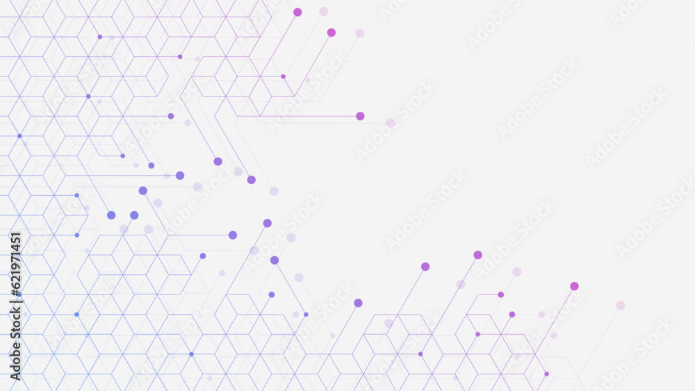 Poster modern technology lines and dots connection. abstract geometric background for digital science and t