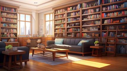 an amazing library full of books