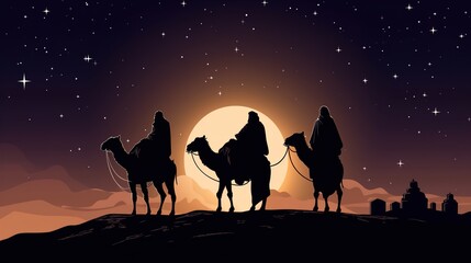 Illustration of Epiphany.A Christian festival.illustration